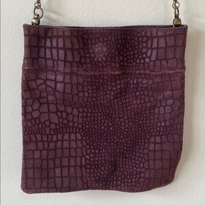 Free People Burgundy Suede Crossbody
